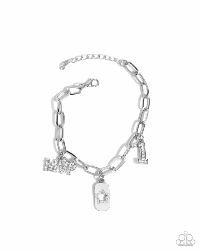 MVP Moment White Bracelet - Paparazzi Accessories