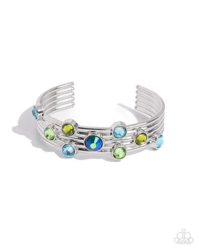 Majestic Medallions Green Bracelet - Paparazzi Accessories