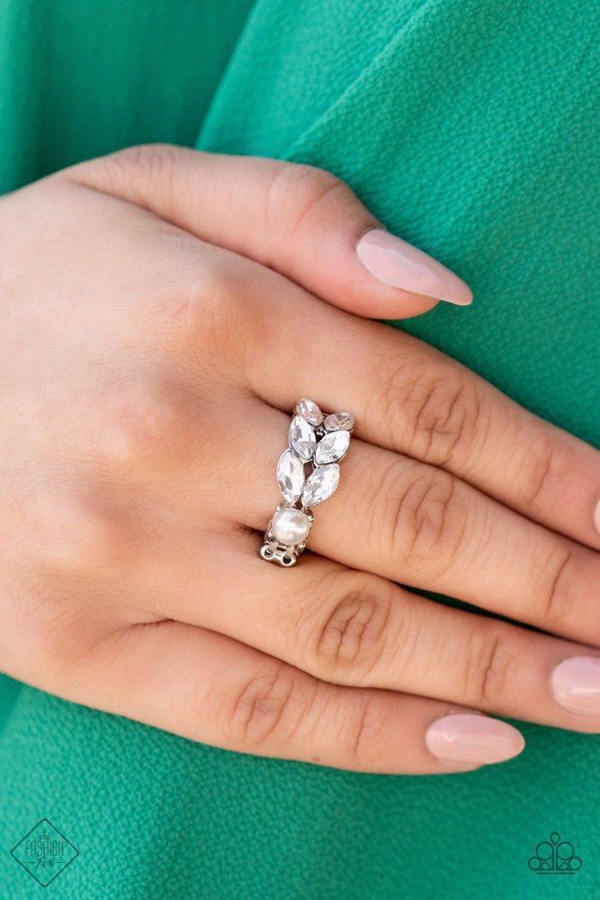 Majestically Musing White Ring - Paparazzi Accessories