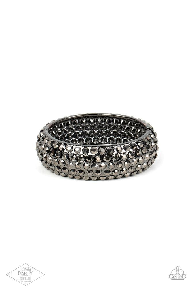 Making My Way Gunmetal Black Zi Collection Hinged Bracelet - Paparazzi Accessories