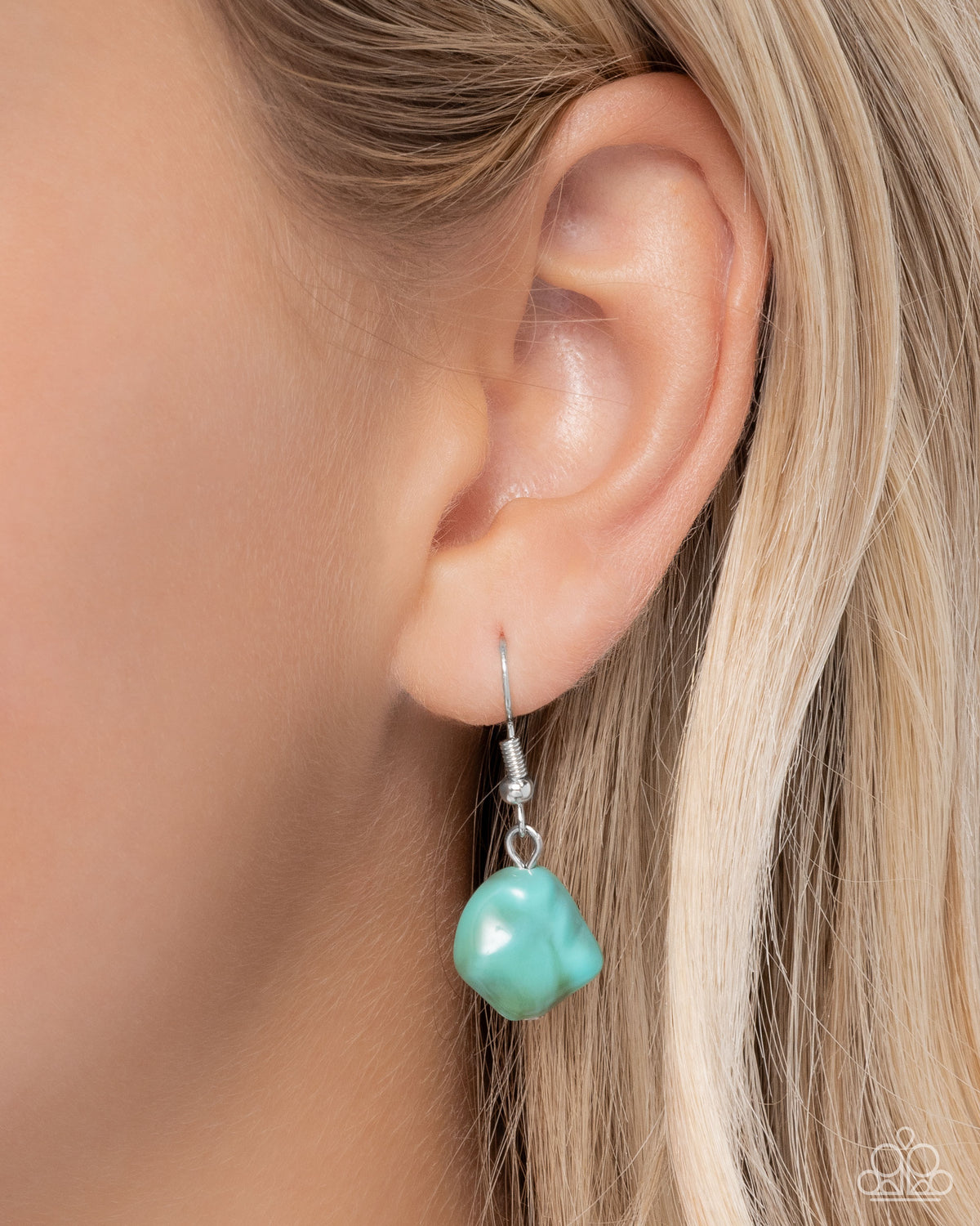 Malibu Media Turquoise Blue Stone Necklace - Paparazzi Accessories - free matching earrings - CarasShop.com - Paparazzi Jewelry by Cara Jewels