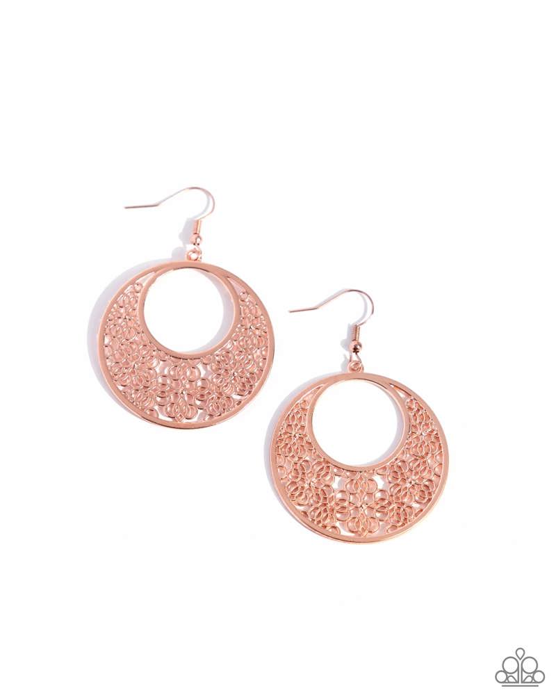 Mandala Paradise Copper Earrings - Paparazzi Accessories