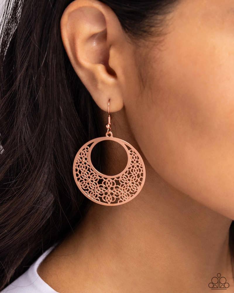 Mandala Paradise Copper Earrings - Paparazzi Accessories