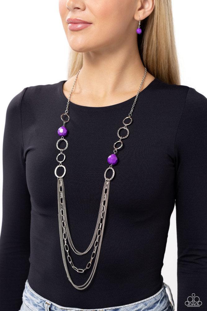 Margarita Masquerades Purple Necklace - Paparazzi Accessories