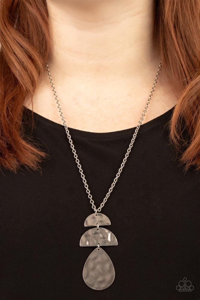 Mayan Mystery Silver Necklace - Paparazzi Accessories
