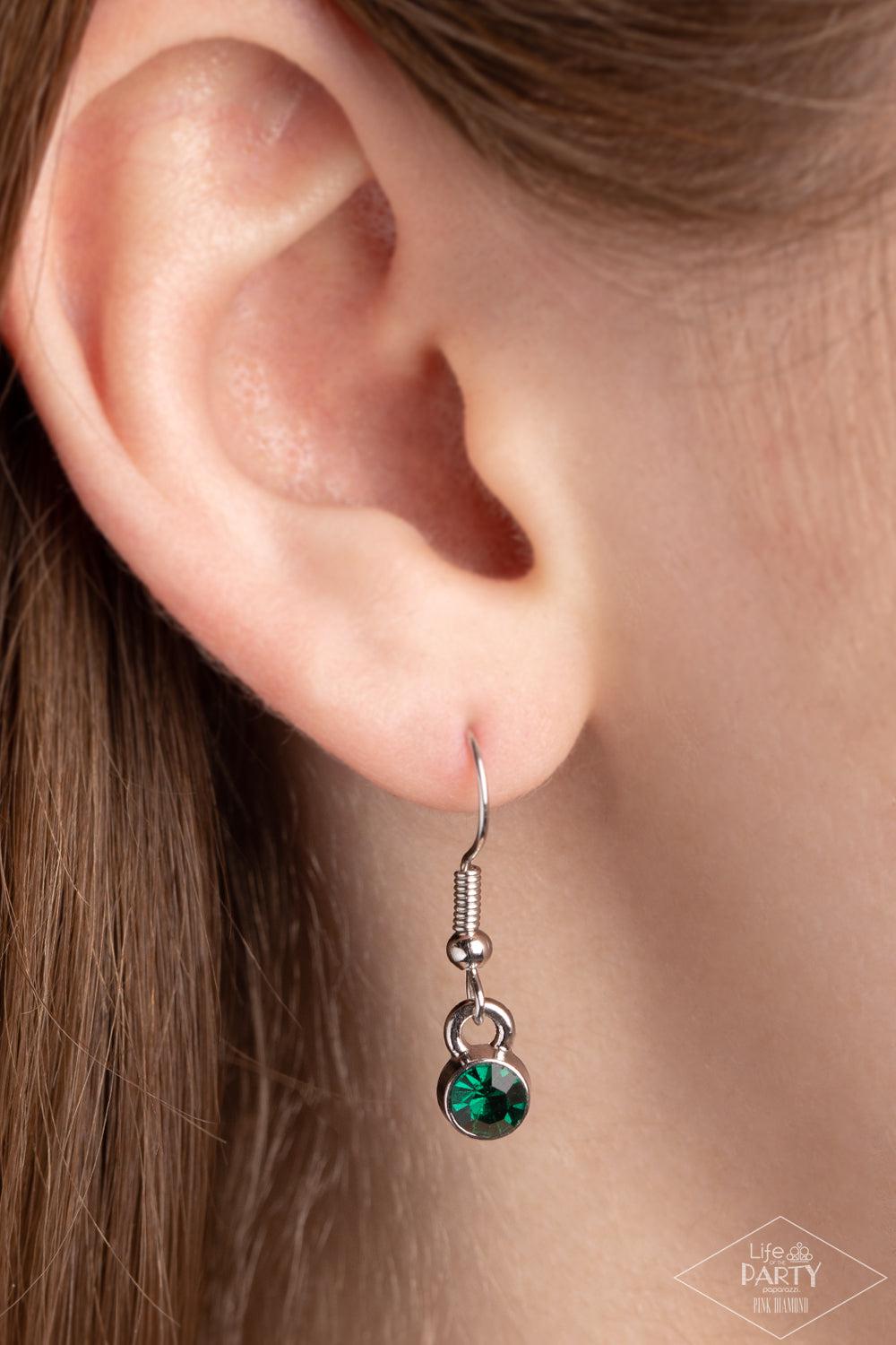 Meadow Muse Multi Red Rhinestone Flower Necklace - Paparazzi Accessories - free matching earrings -CarasShop.com - Paparazzi Jewelry by Cara Jewels