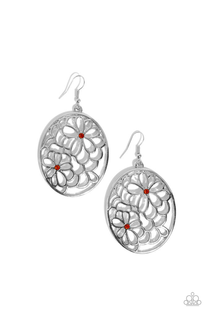 Meadow Maiden Orange Earrings - Paparazzi Accessories