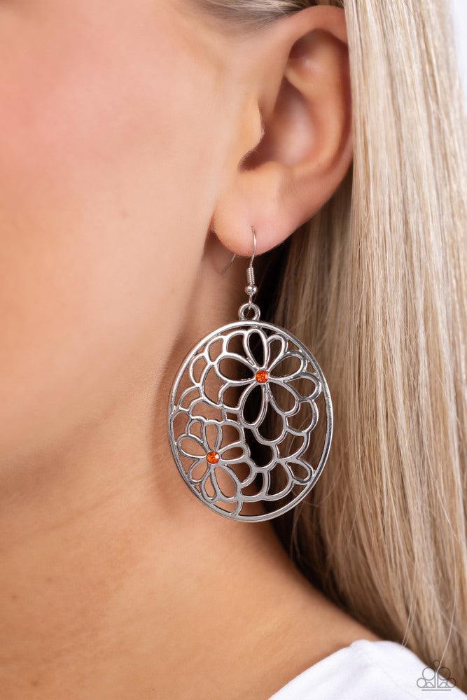 Meadow Maiden Orange Earrings - Paparazzi Accessories