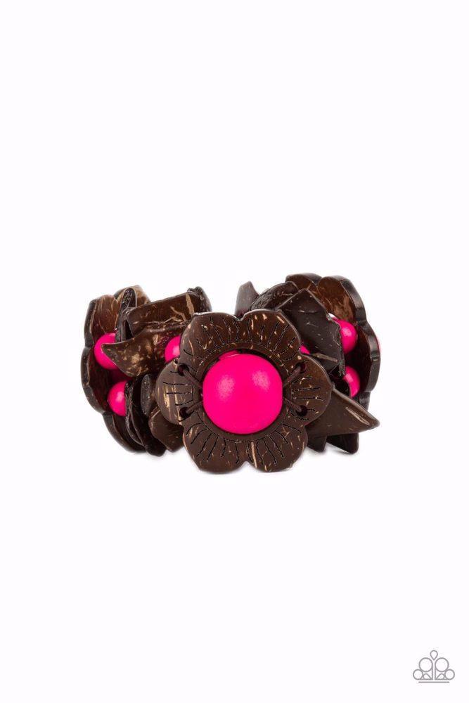 Mediterranean Mangrove Pink Wood Bracelet - Paparazzi Accessories