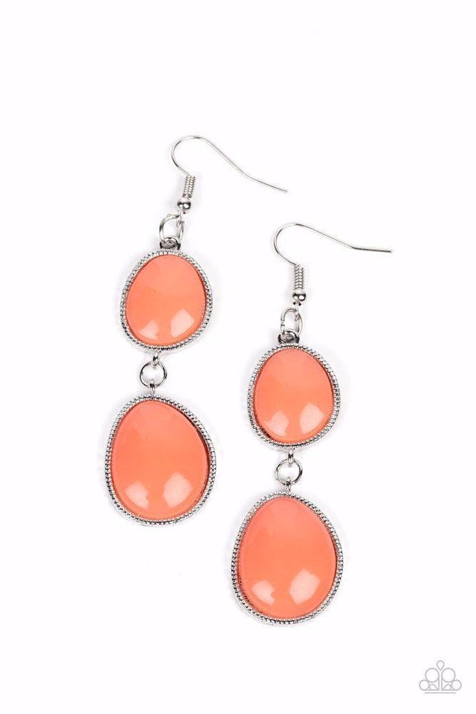 Mediterranean Myth Orange Earrings - Paparazzi Accessories