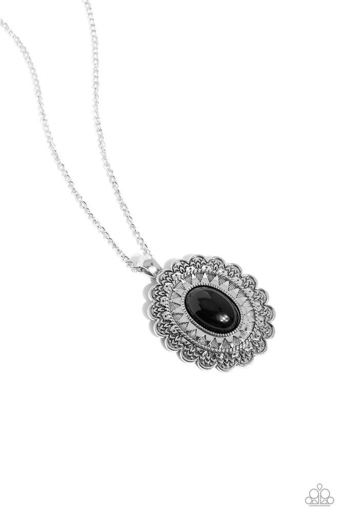 Mesa Medallion Black Necklace - Paparazzi Accessories