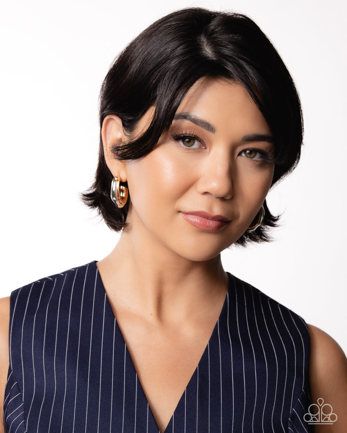 Metallic Multicolored Gold & Silver Hoop Earrings - Paparazzi Accessories