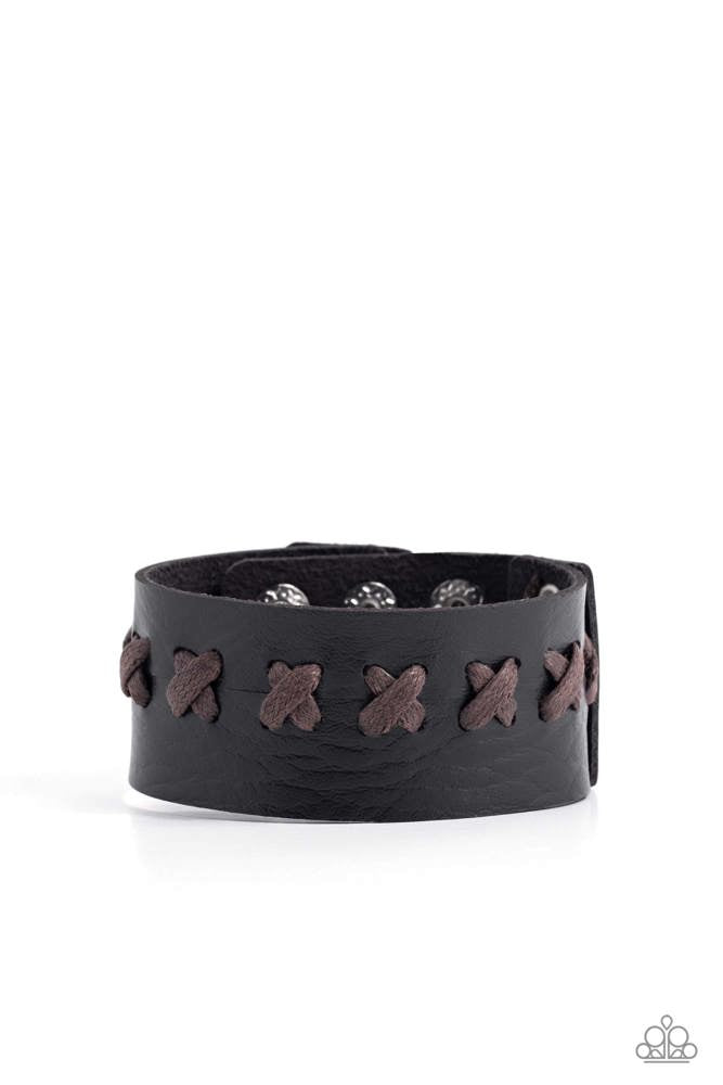 Metro Mustang Multi Brown & Black Leather Bracelet - Paparazzi Accessories