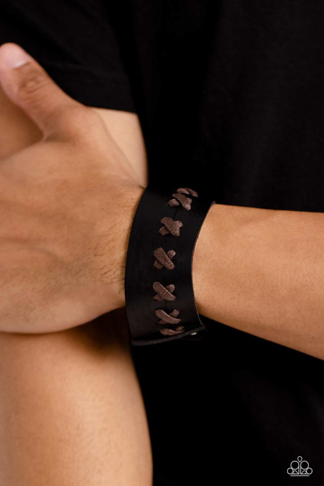 Metro Mustang Multi Brown & Black Leather Bracelet - Paparazzi Accessories