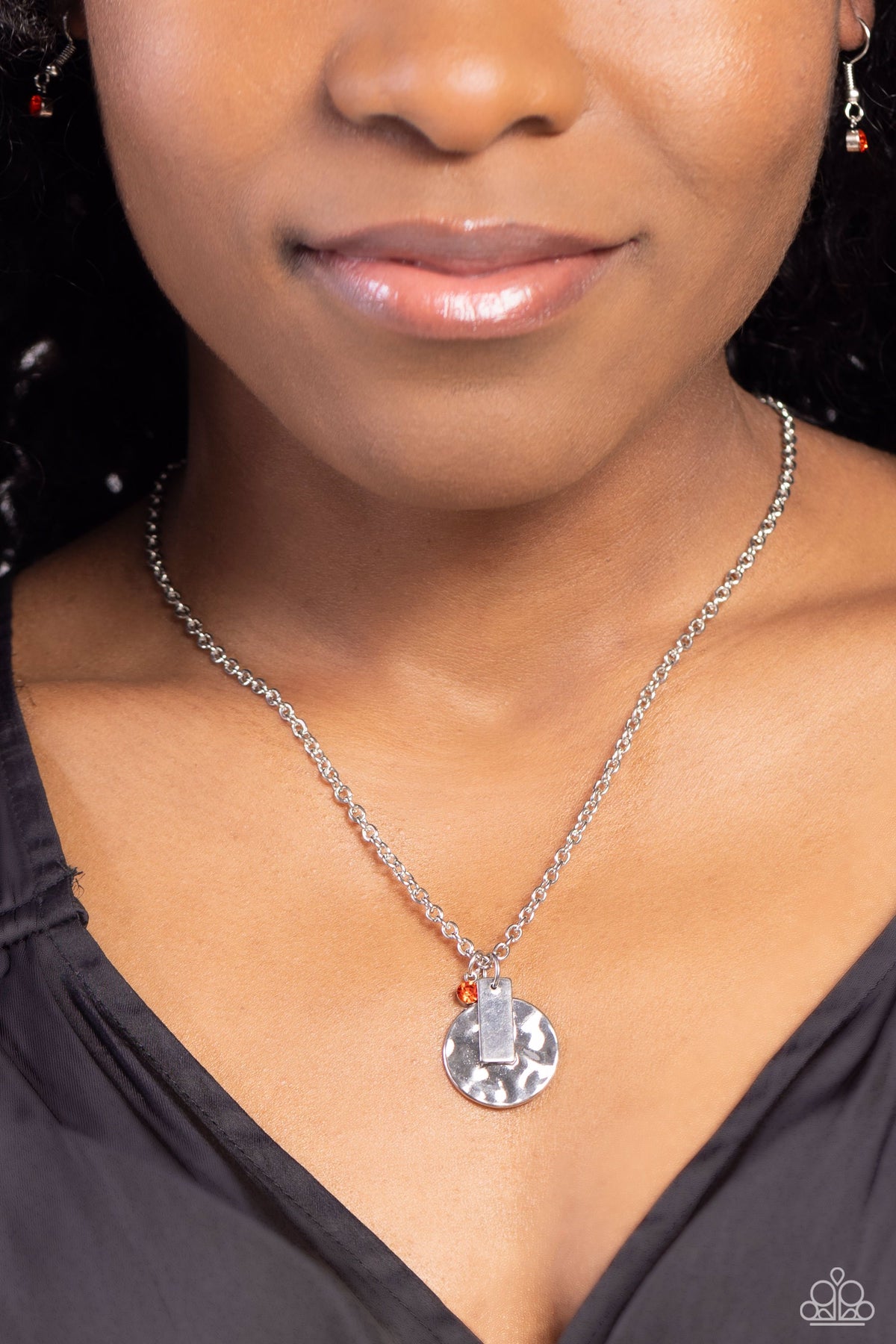 Minimal EFFORTLESS Orange Necklace - Paparazzi Accessories