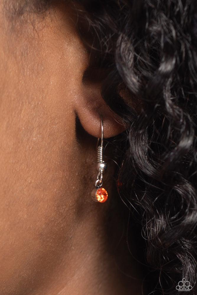 Minimal EFFORTLESS Orange Necklace - Paparazzi Accessories