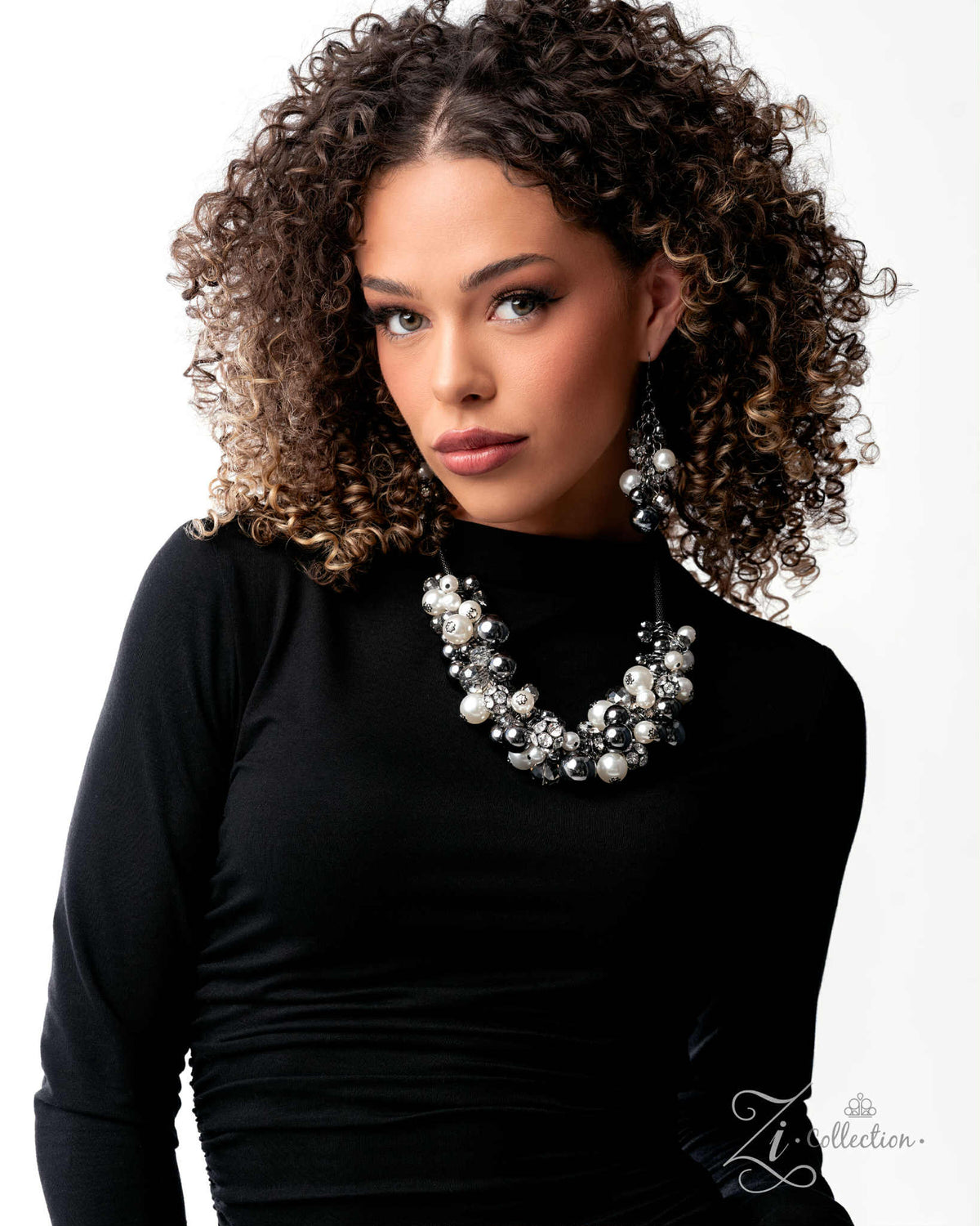 Mischievous 2025 Zi Collection Necklace - Paparazzi Accessories stylized on model wearing black - CarasShop.com - Paparazzi Jewelry by Cara Jewels