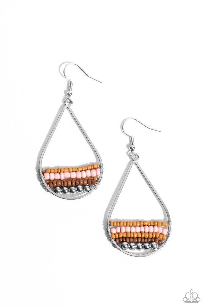 Mojave Mardi Gras Pink Earrings - Paparazzi Accessories