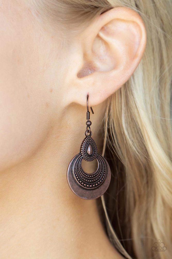 Mojave Mesquite Copper Earrings - Paparazzi Accessories