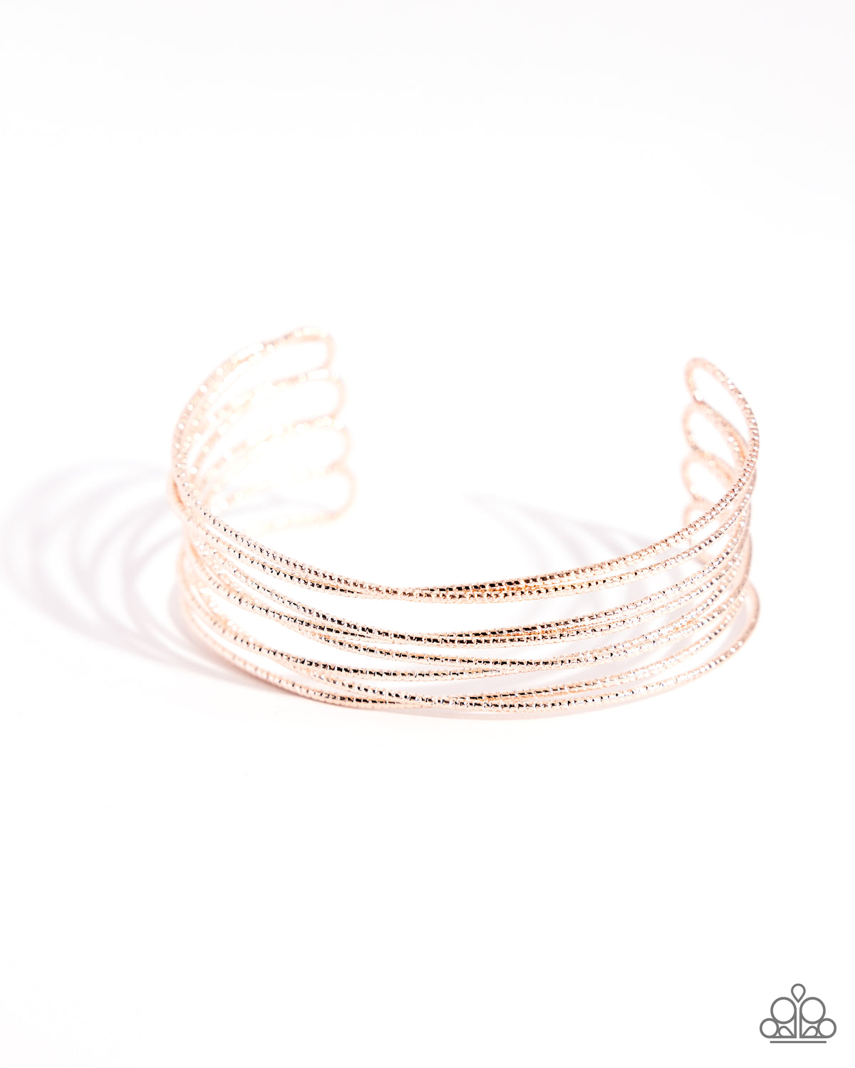 Monochromatic Crossover Rose Gold Bracelet - Paparazzi Accessories