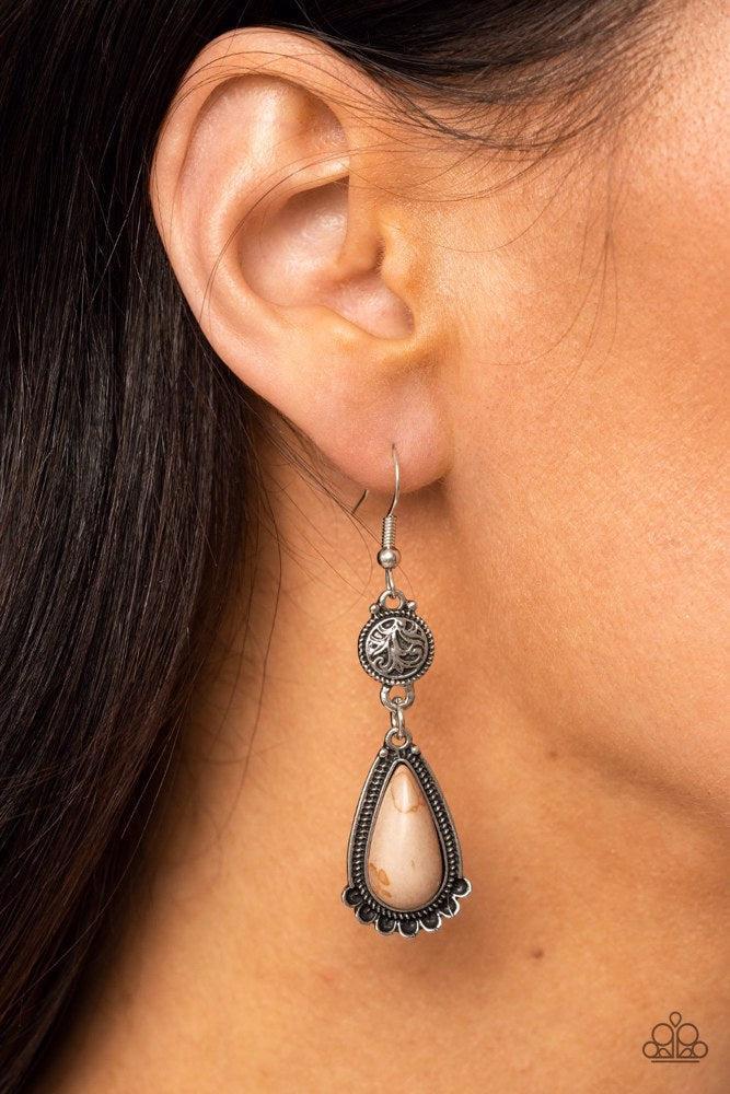Montana Mountains Brown Earrings - Paparazzi Accessories