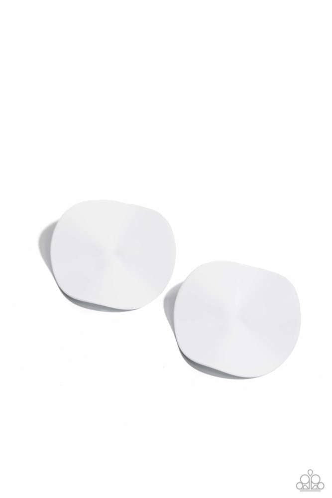 Moody Masterpiece White Earrings - Paparazzi Accessories