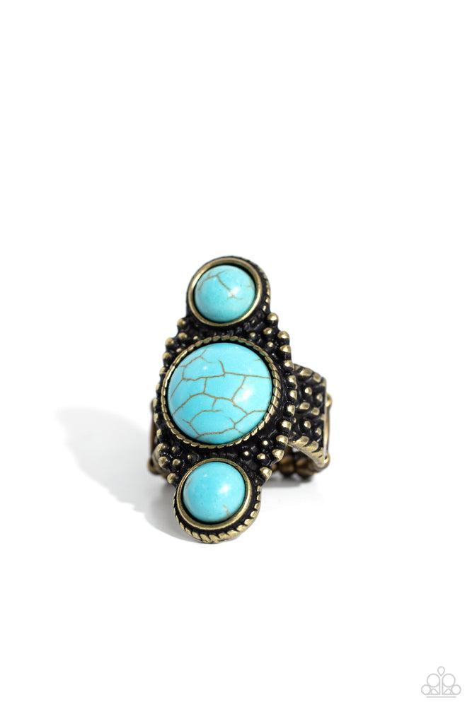 Mountain Mecca Brass Ring - Paparazzi Accessories