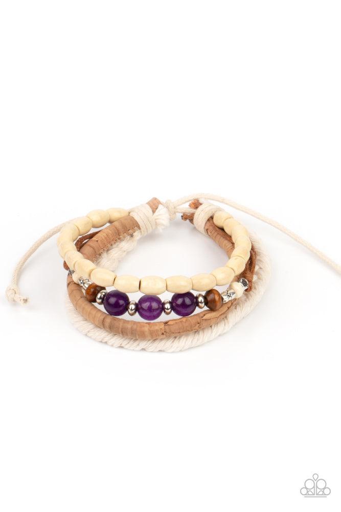 Natural-Born Navigator Purple Bracelet - Paparazzi Accessories