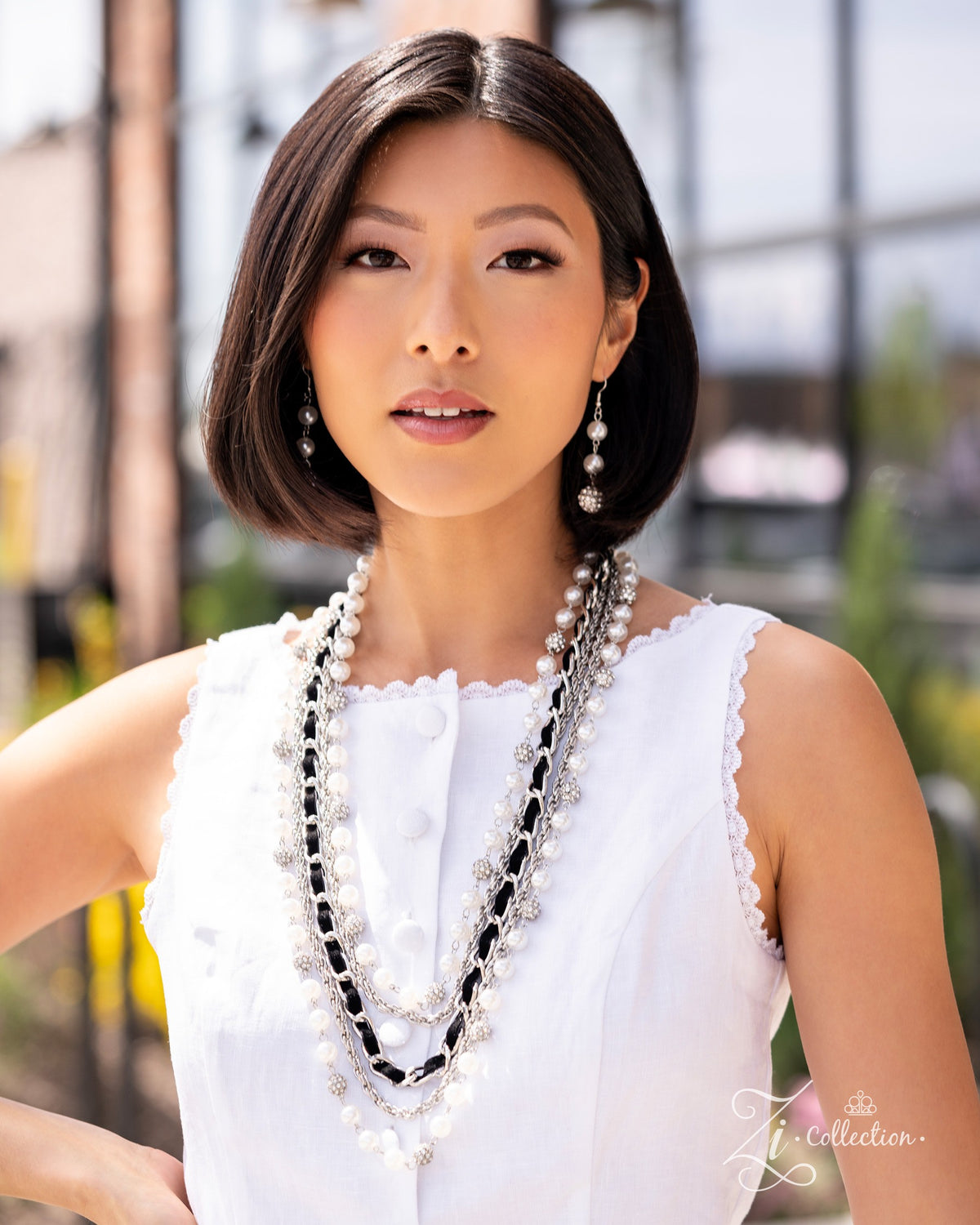 Nostalgic 2024 Zi Collection Necklace - Paparazzi Accessories stylized on model in casual dress - CarasShop.com - Paparazzi Jewelry by Cara Jewels