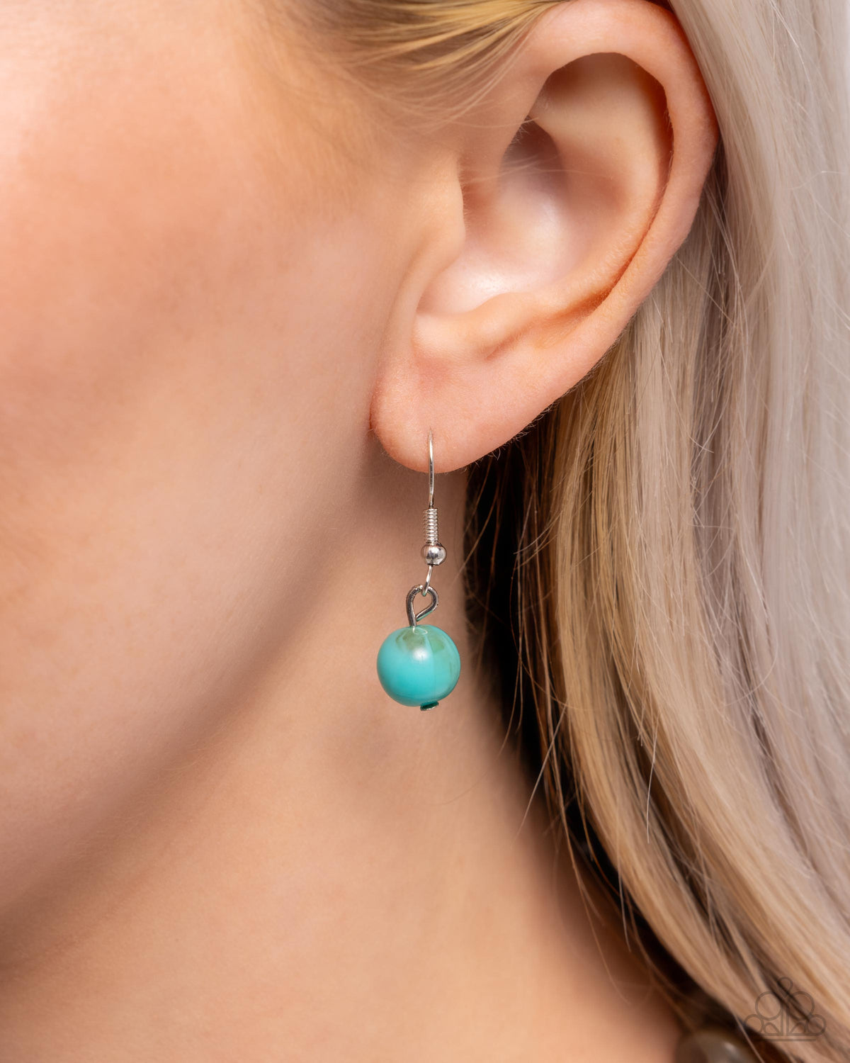 Not a Phase Turquoise Blue & Gray Necklace - Paparazzi Accessories - free matching earrings -CarasShop.com - Paparazzi Jewelry by Cara Jewels