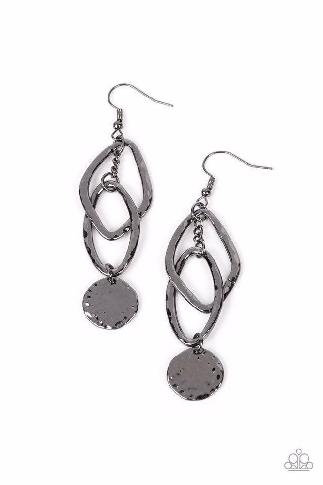Nothing but CHIME Black Earrings - Paparazzi Accessories