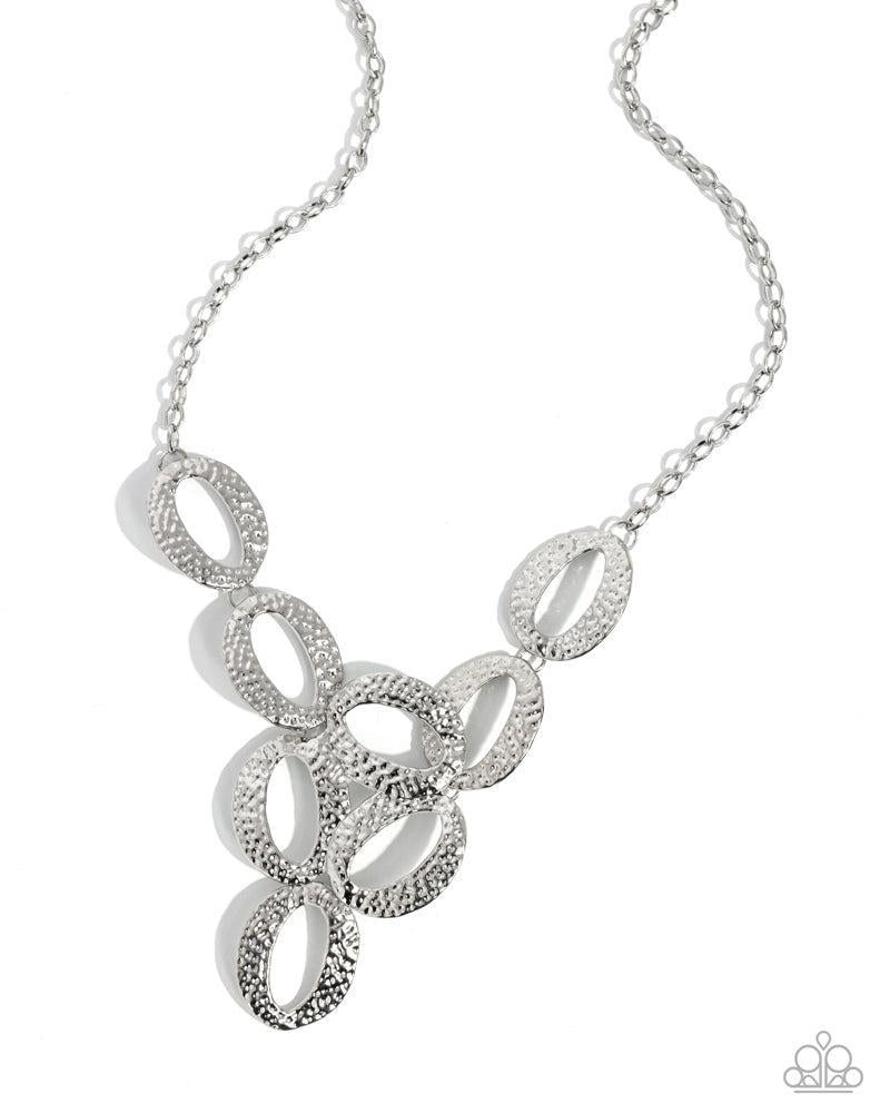 OVAL The Limit Silver Necklace - Paparazzi Accessories
