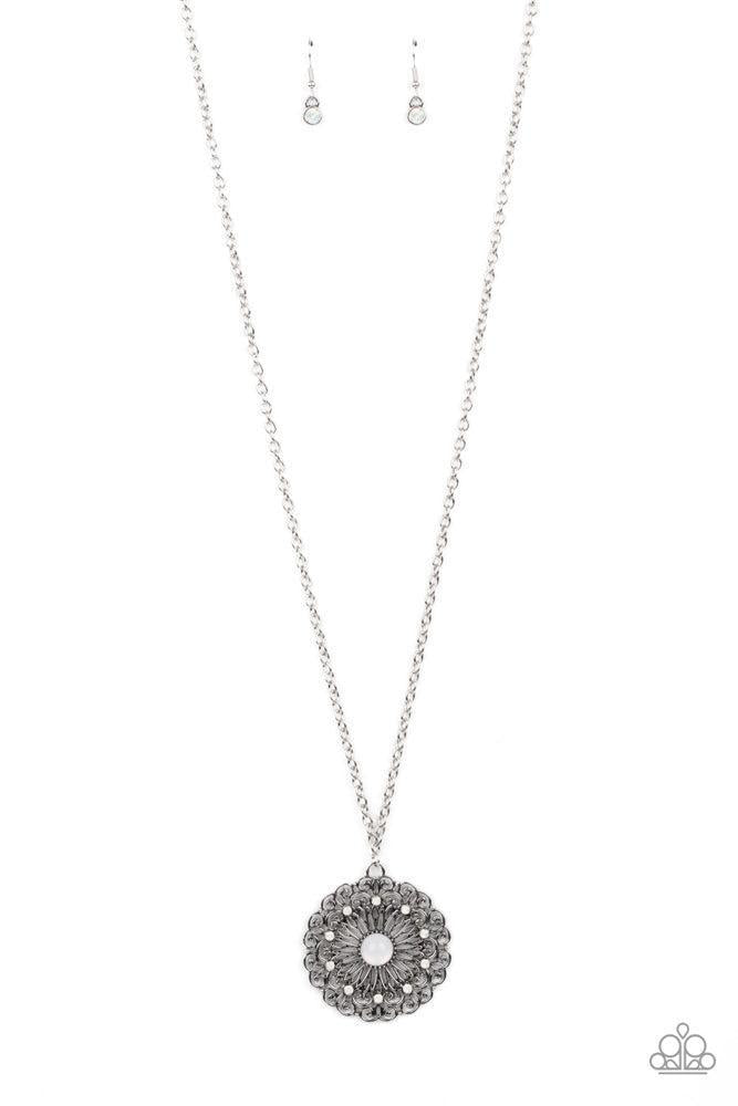 Opal Gardens White Necklace - Paparazzi Accessories