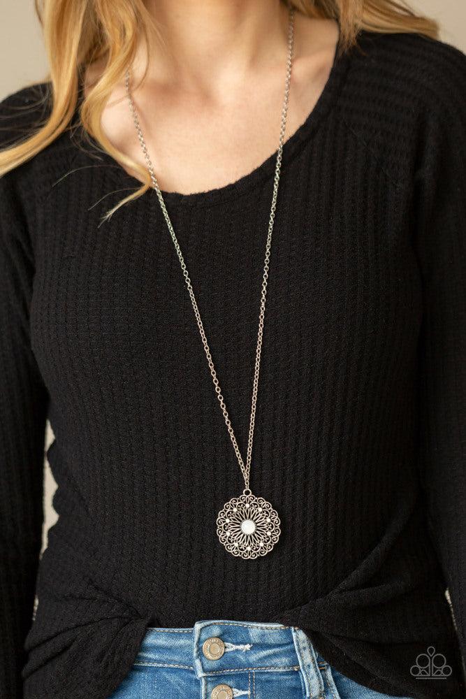 Opal Gardens White Necklace - Paparazzi Accessories