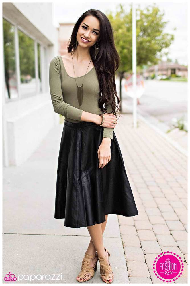 Out of My Way Brass Necklace - Paparazzi Accessories