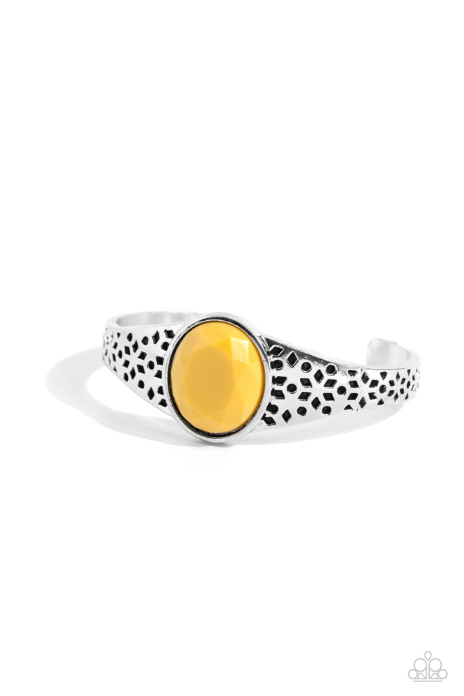 Over POP-ulated Yellow Bracelet - Paparazzi Accessories
