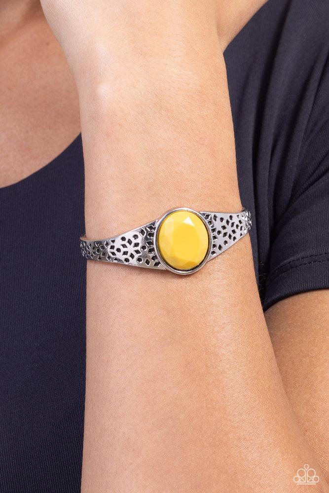 Over POP-ulated Yellow Bracelet - Paparazzi Accessories