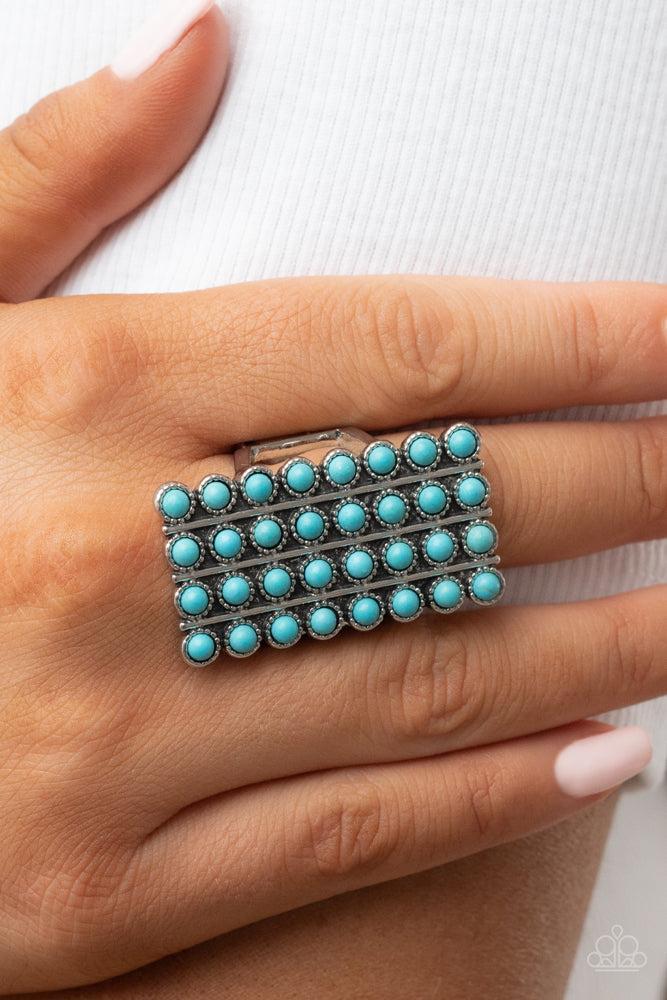 Pack Your SADDLEBAGS Blue Ring - Paparazzi Accessories