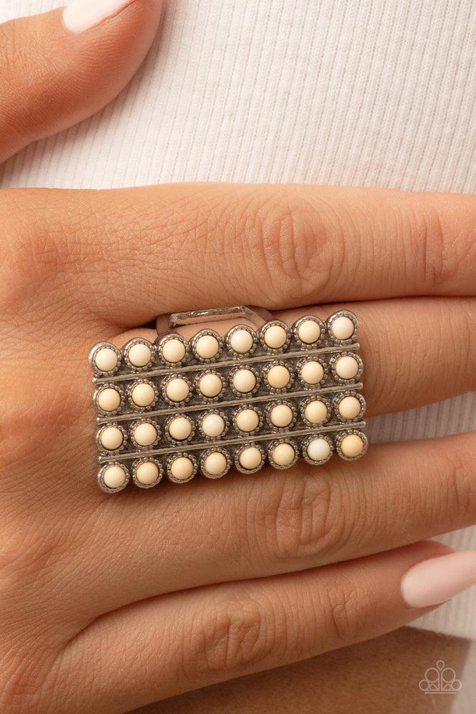 Pack Your SADDLEBAGS White Ring - Paparazzi Accessories