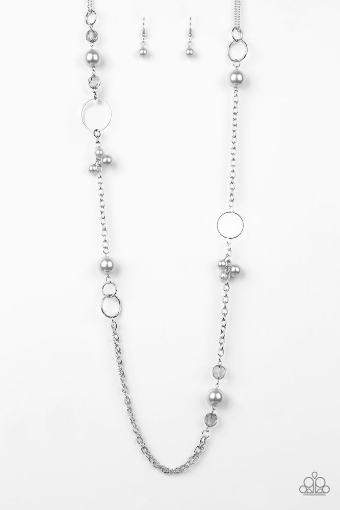 Pageant Princess Silver Necklace - Paparazzi Accessories