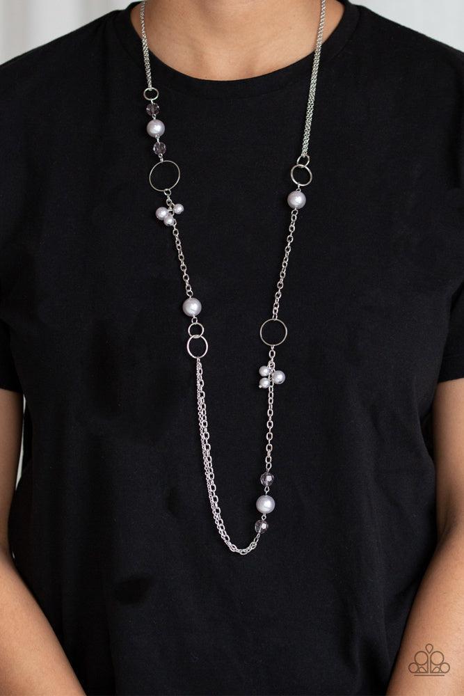Pageant Princess Silver Necklace - Paparazzi Accessories