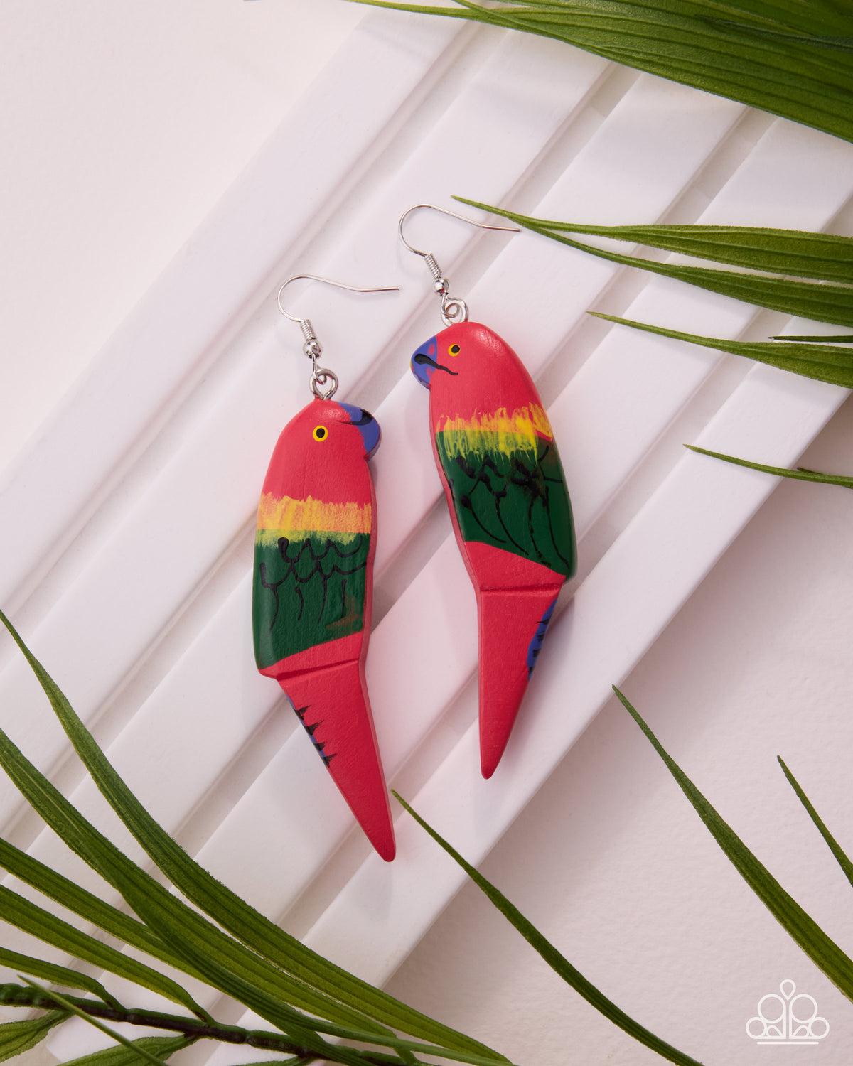 Pampered Parrot Red Earrings - Paparazzi Accessories