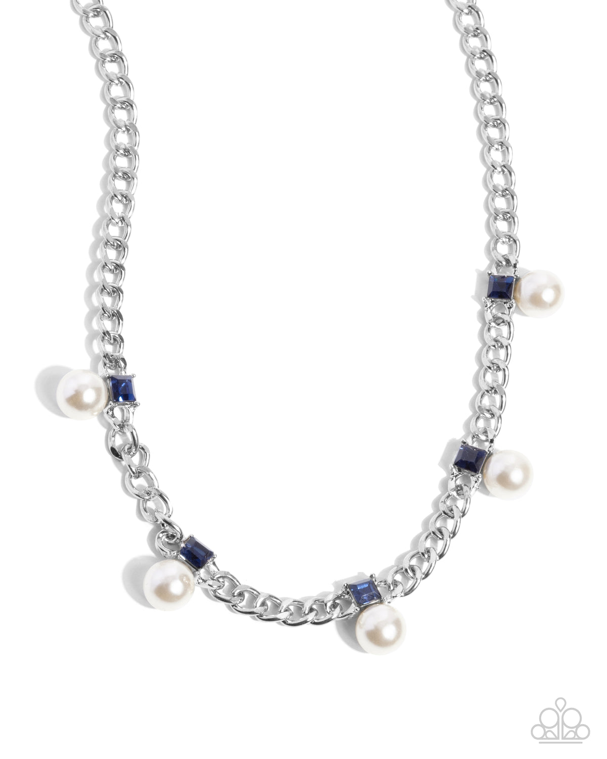 Pearl Pedestal Blue Necklace - Paparazzi Accessories