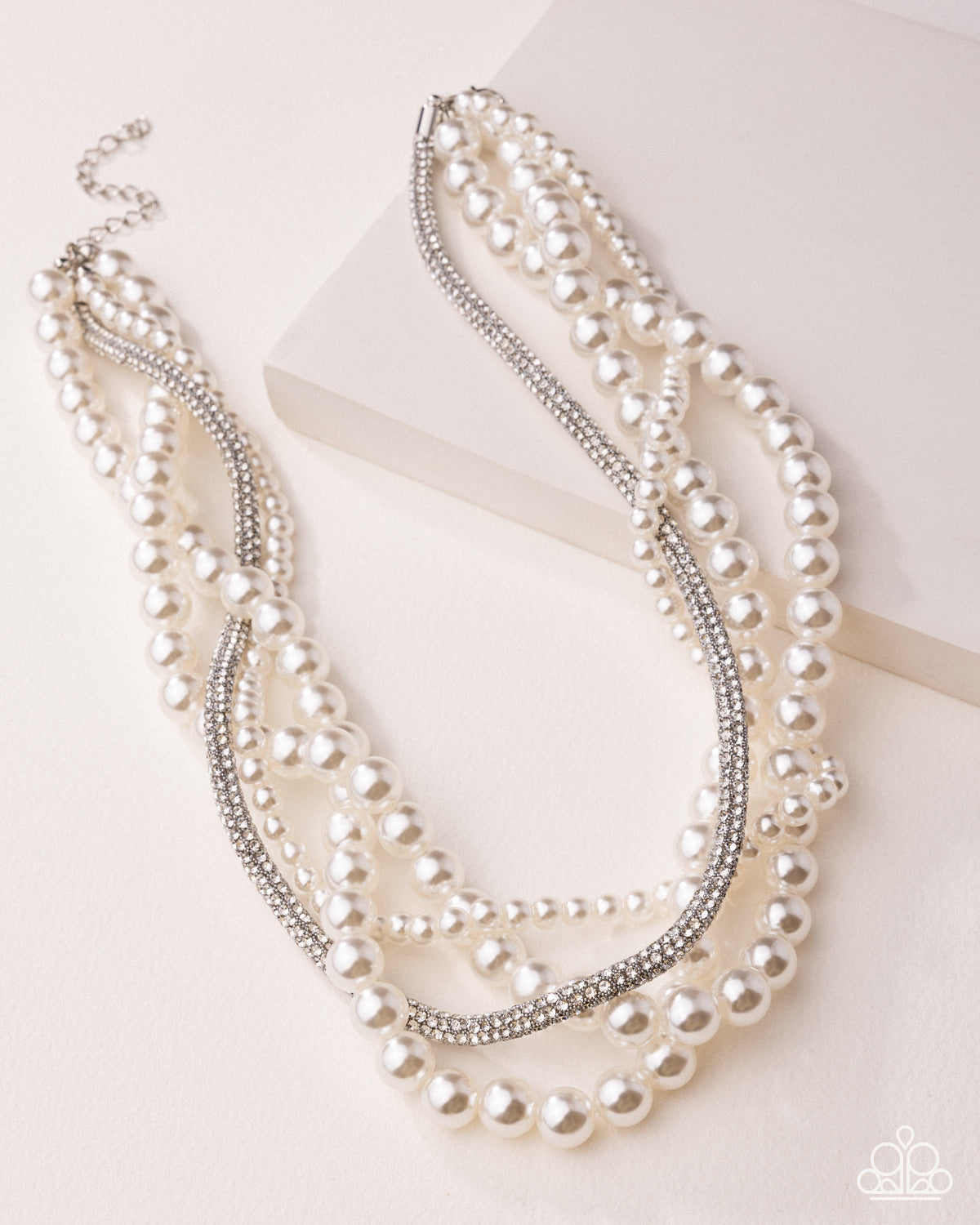 Pearl Pinnacle White Pearl Necklace - Paparazzi Accessories
