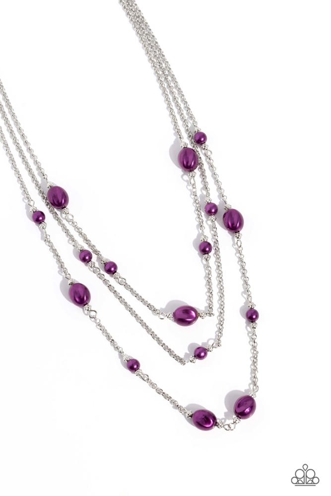 Pearlicious Pop Purple Necklace - Paparazzi Accessories