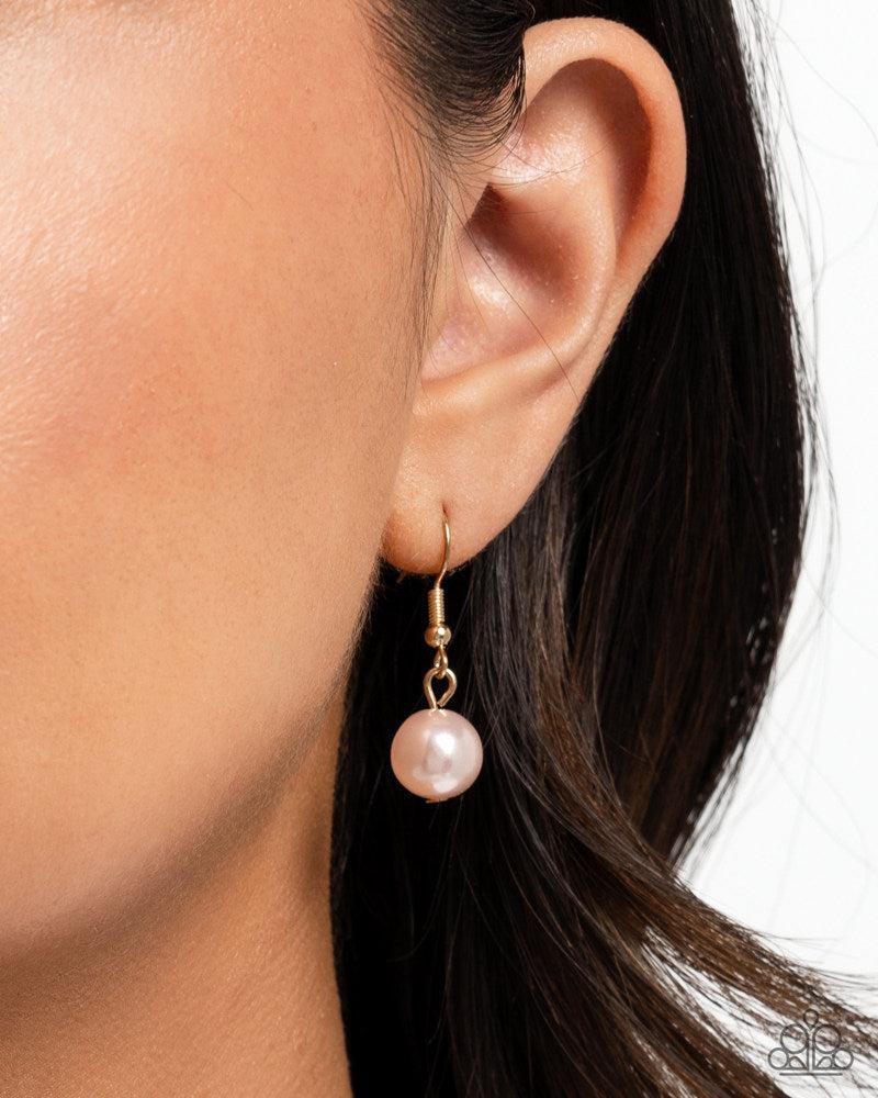 Pearly Patron Brown Necklace - Paparazzi Accessories