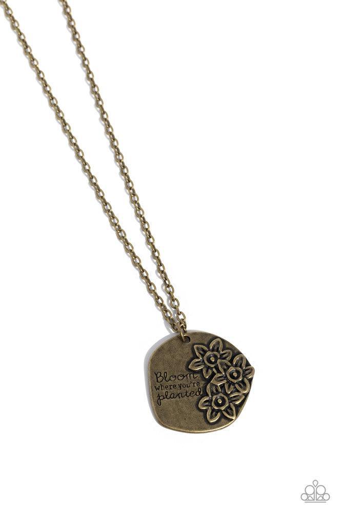 Planted Possibilities Brass Necklace - Paparazzi Accessories