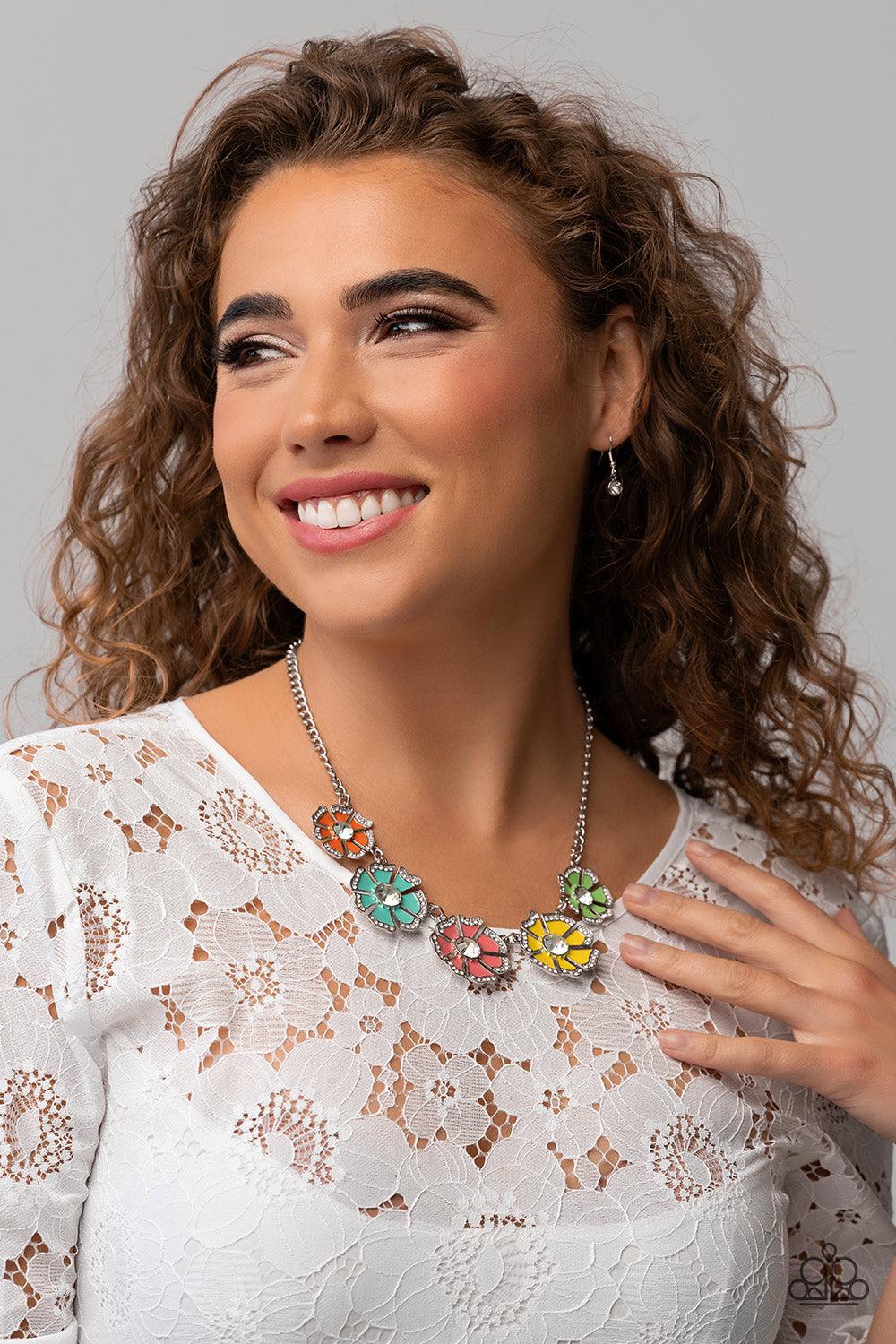 Playful Posies Multi Necklace - Paparazzi Accessories