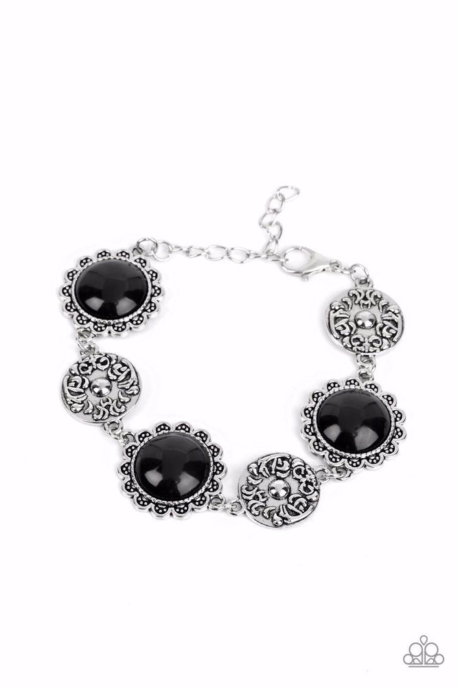 Positively Poppy Black Bracelet - Paparazzi Accessories