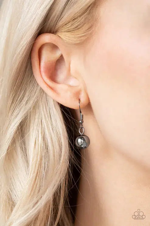 Power To The People Black Necklace - Paparazzi Accessories - free matching earrings -CarasShop.com - Paparazzi Jewelry by Cara Jewels